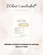 Champagne New Year Invitation