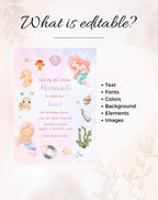 Mermaid Under the Sea Kids Invitation
