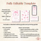 16th Pink Bow Soft Blush Birthday Invitation - customizable birthday invitation