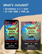 13th Birthday Bold Splash Invitation