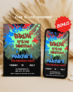 13th Birthday Bold Splash Invitation