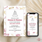 Festive 50th Anniversary Invitation Gold Burgundy