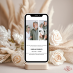 Minimalistic 50th Anniversary Invitation Photo Collage