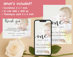 Minimal Photo First Birthday Invitation