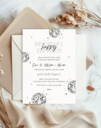 Silver Disco New Year Invitation