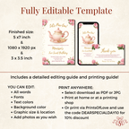 2nd Pink Floral Tea Party Birthday Invitation - additional gallery view