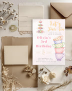 Tea Cups Tea Party Birthday Invitation