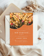 New Year’s Eve Orange Champagne Invitation