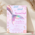 3rd Mermaid Pastel Under the Sea Birthday Invitation - main design preview