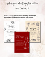 Pink Champagne New Year’s Eve Invitation
