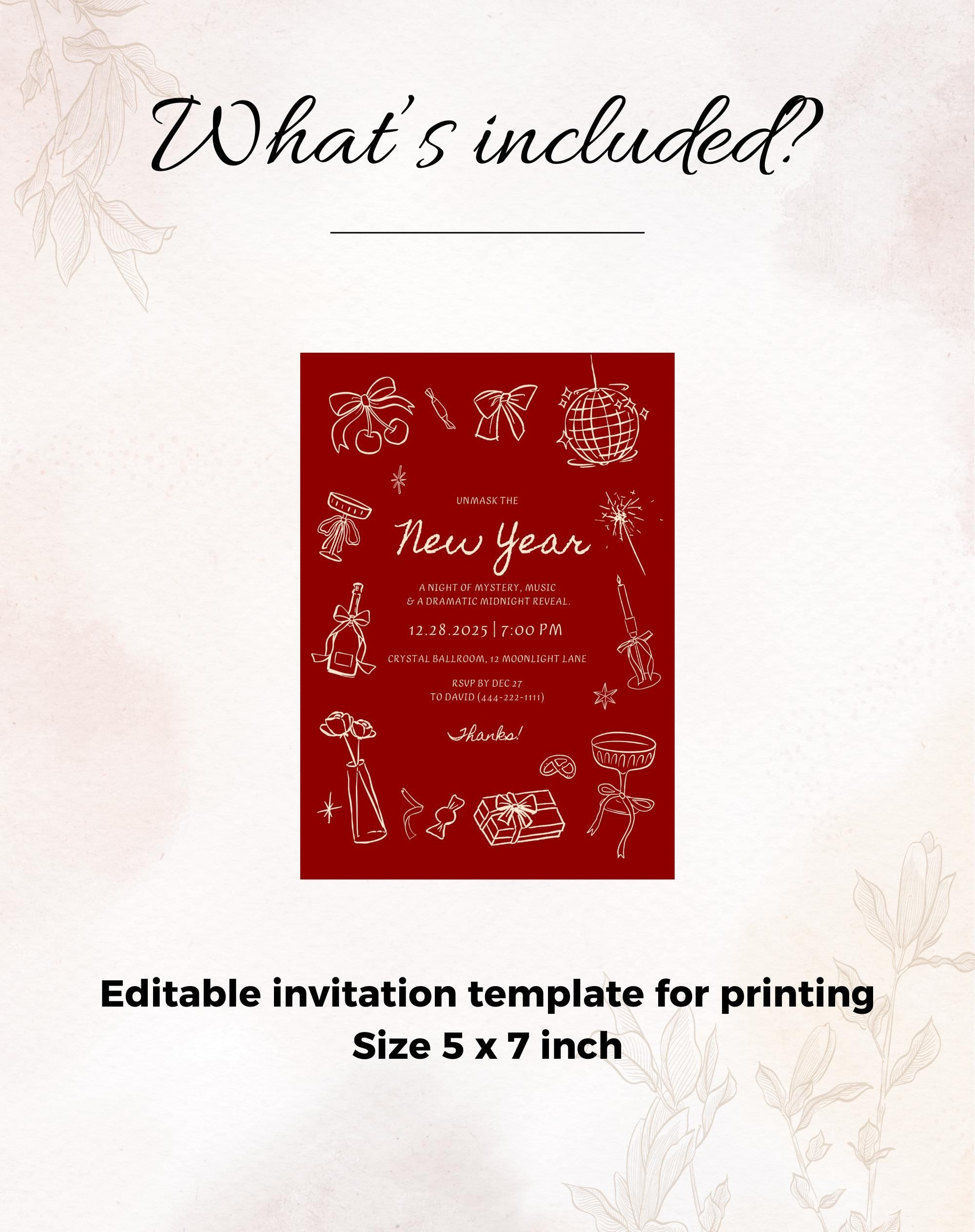 Red New Year’s Eve Invitation