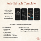 50th Birthday Dinner Invitation Animated Video - printable design detail