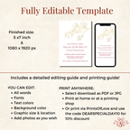 50th Anniversary Invitation Template, Tropical Golden Wedding Anniversary Invite Editable in Canva