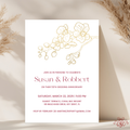 50th Anniversary Invitation Template, Tropical Golden Wedding Anniversary Invite Editable in Canva