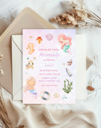 Mermaid Under the Sea Kids Invitation