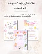 Mermaid Under the Sea Birthday Invitation