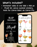 30th Skeleton RIP Twenties Birthday Invitation (E-vite)