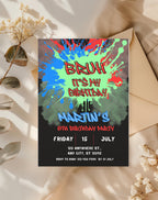 13th Birthday Bold Splash Invitation