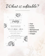 Silver Disco New Year Invitation