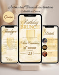 Gold Birthday Brunch Invitation (E-vite)