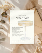 Champagne New Year Invitation