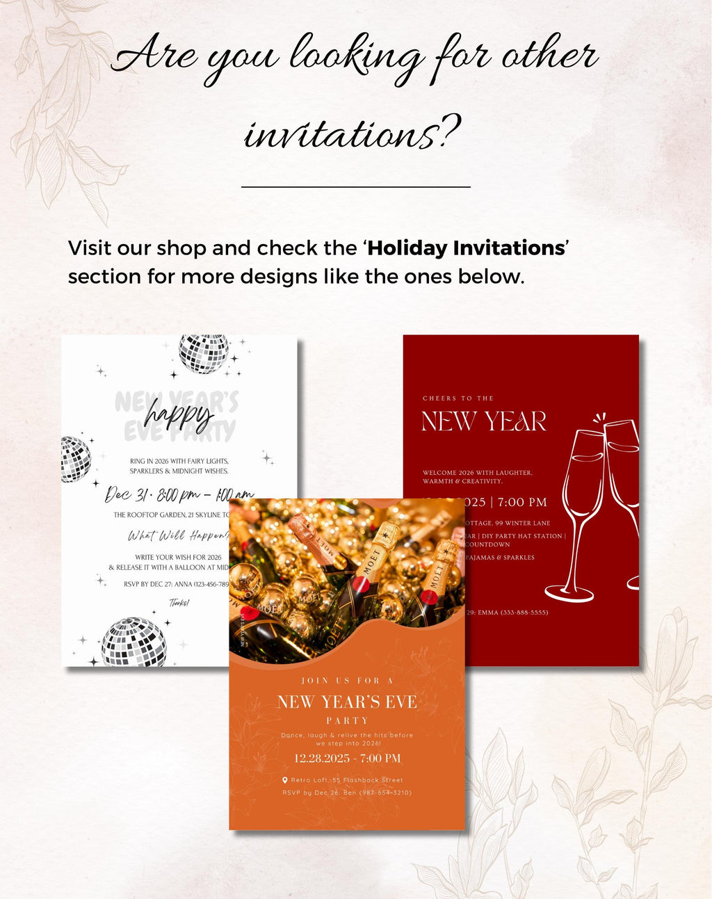 Red New Year’s Eve Invitation