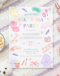 Pastel Spa Pajama Sleepover Party Invitation