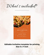 New Year’s Eve Orange Champagne Invitation