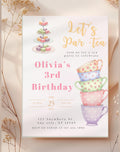 Tea Cups Tea Party Birthday Invitation
