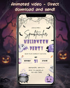 Purple Spooktacular Halloween Party Invitation (E-vite)