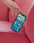 Gold Tropical Pool Party Invitation
