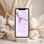 9th Mermaid Pastel Under the Sea Birthday Invitation - styled invitation mockup