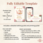 9th Pink Floral Tea Party Birthday Invitation - additional gallery view