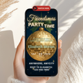 Gold Friendsmas Discoball Christmas Invitation Animated Video