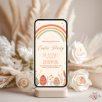 Easter Invitation Pastel Rainbow Party Invite