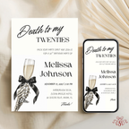 Cheers And RIP To Her Twenties Birthday Invitation