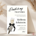 Cheers And RIP To Her Twenties Birthday Invitation