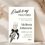 Cheers And RIP To Her Twenties Birthday Invitation