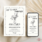 RIP To Her Twenties Cocktail Birthday Invitation