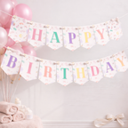 Spa Pajama  Pastel Themed Party Banner