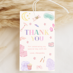 Spa Party Thank You Tags, Set with Photo Card