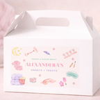 Pastel Pink Spa Party Birthday Gable Box Printable