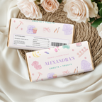 Pastel Spa Party Chocolate Bar Wrapper Template
