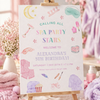 Pastel Spa Party Welcome Sign