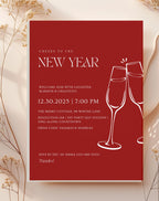 Red New Year Invitation