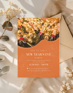 New Year’s Eve Orange Champagne Invitation