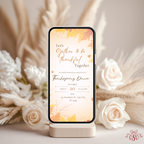 Autumn Friendsgiving Dinner Invitation - styled invitation mockup