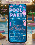Pastel Neon Pool Party Birthday Invitation (E-vite)