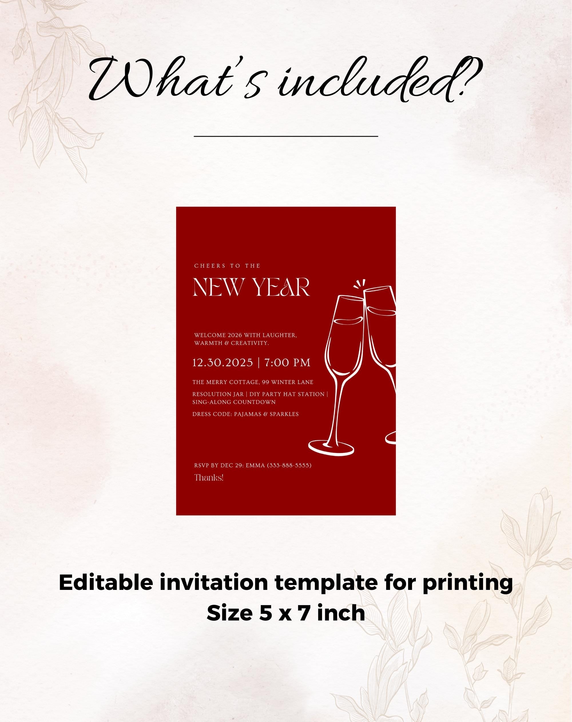 Red New Year Invitation