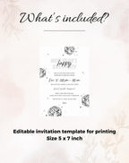 Silver Disco New Year Invitation